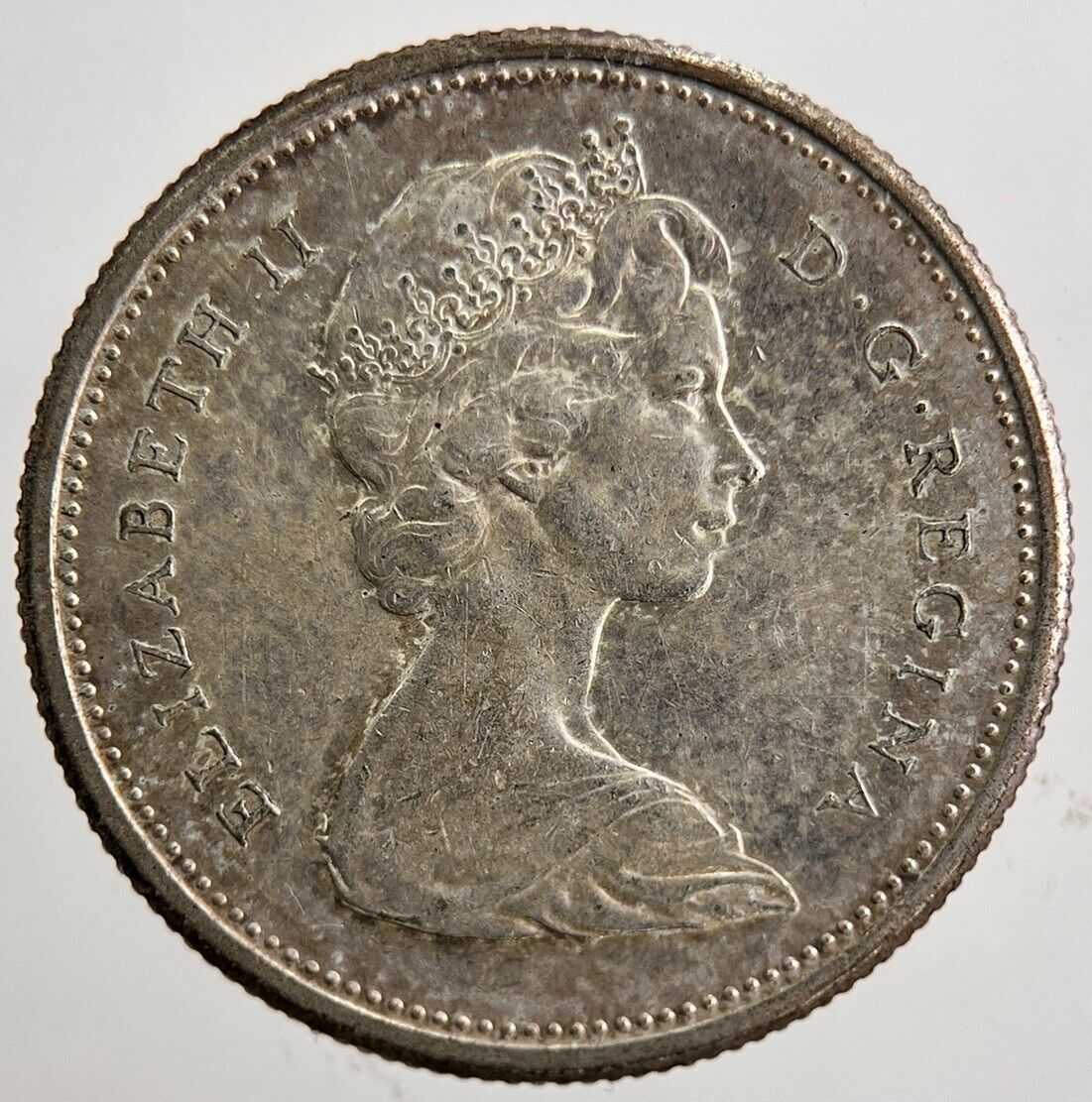 1966 Canada 25 Cents Silver Coin | Very High Grade | a5508