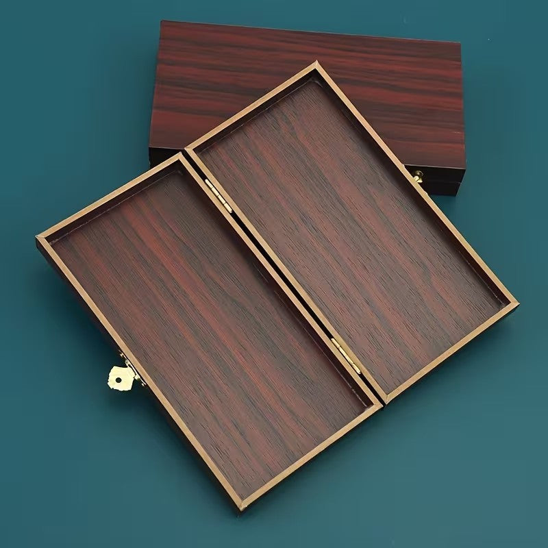 Secure Wooden Wood Money Storage Box - Cash Currency Banknotes Coins Organiser