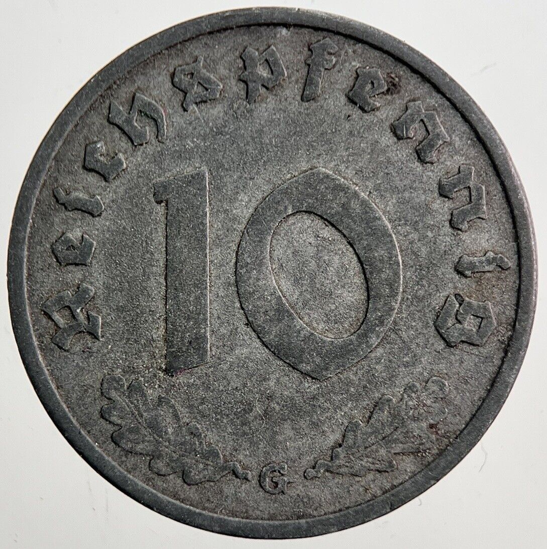 1941-G Nazi Germany 10 Pfennig Coin | Very High Grade