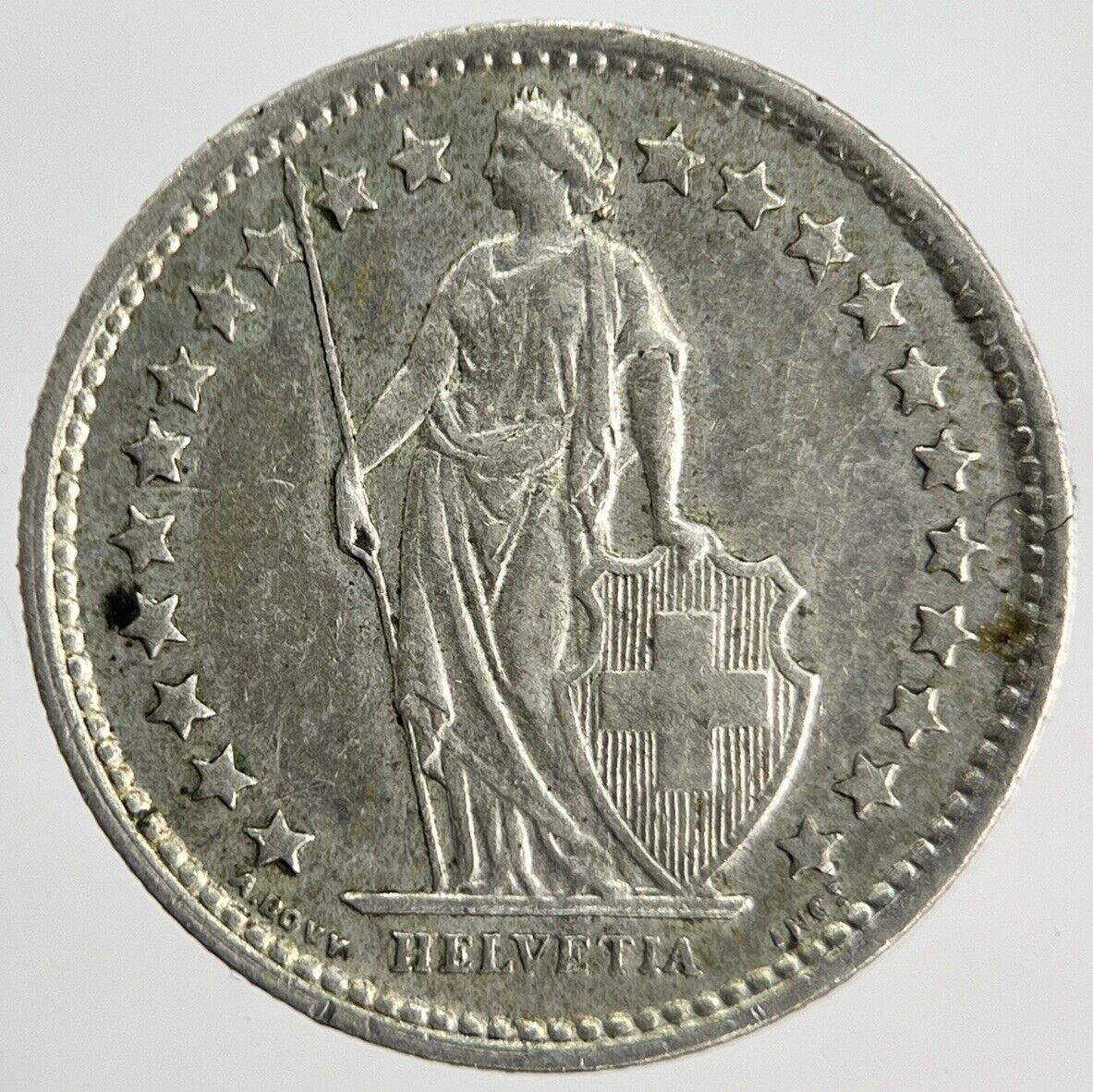 1958-B Swiss 1/2 Half Franc Silver Coin | Fine Collectable Grade | a1875