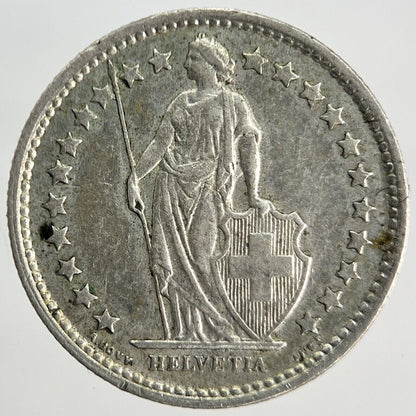 1958-B Swiss 1/2 Half Franc Silver Coin | Fine Collectable Grade | a1875