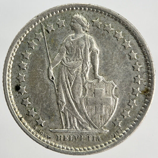 1958-B Swiss 1/2 Half Franc Silver Coin | Fine Collectable Grade | a1875