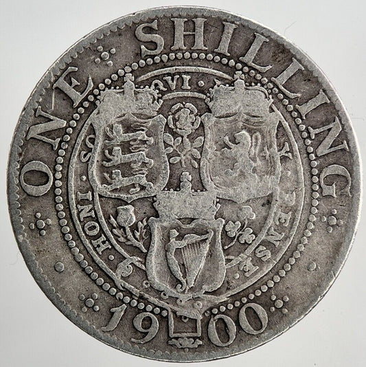 1900 Victoria Shilling Silver Coin | Fine Collectable Grade | a6764