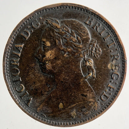 1881-H Victoria Farthing Coin | Fine Collectable Grade | a9213