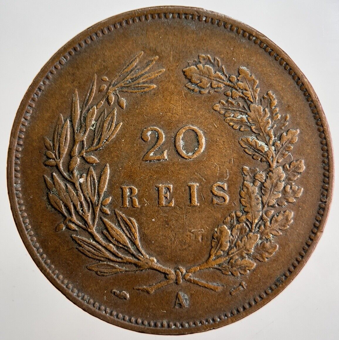 1891 Portugal 20 Reis Coin | Fine Collectable Grade | a2531