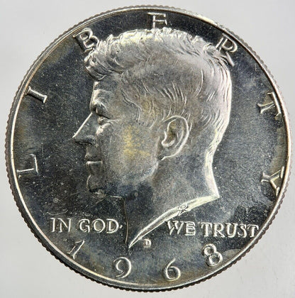 1968-D US USA Kennedy Half Dollar Silver Coin | Very High Grade
