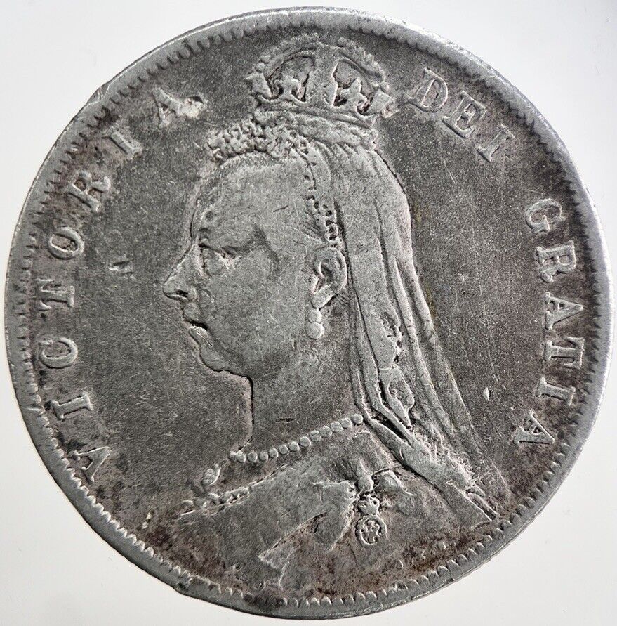 1889 Victoria Half-Crown Silver Coin | Fine Collectable Grade