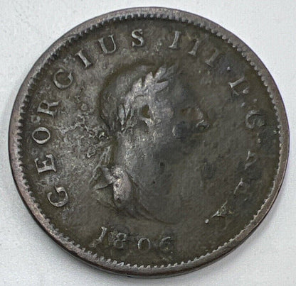 1806 George III Half-Penny | British Coin | Collectable Grade | a1437
