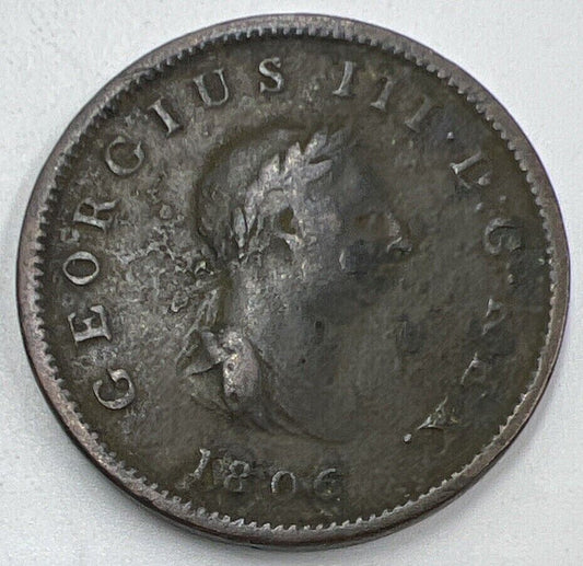1806 George III Half-Penny | British Coin | Collectable Grade | a1437