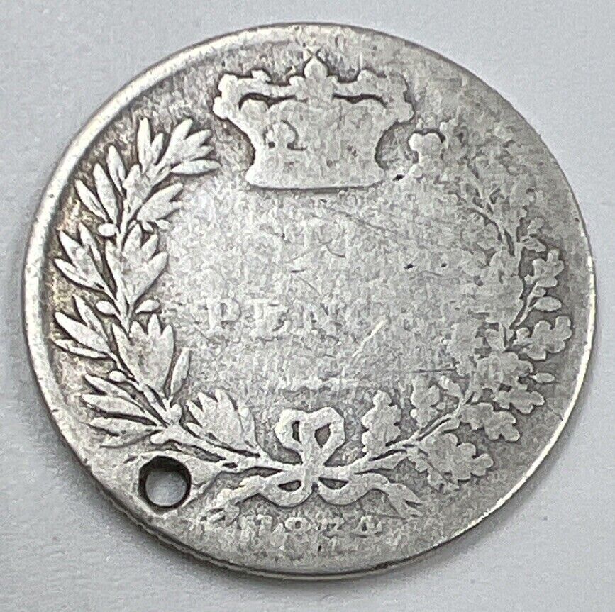 1834 William IV Sixpence | British Silver Coin | Worn Grade