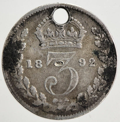 1892 Victoria Threepence Silver Coin | Collectable Grade