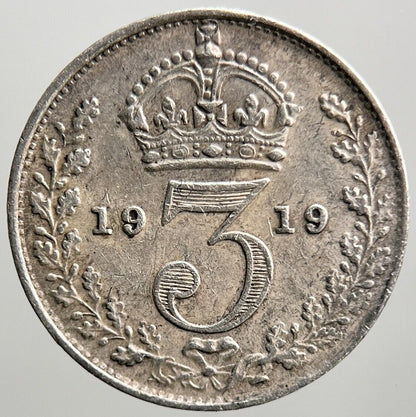 1919 George V Threepence Silver Coin | Fine Collectable Grade | a2729
