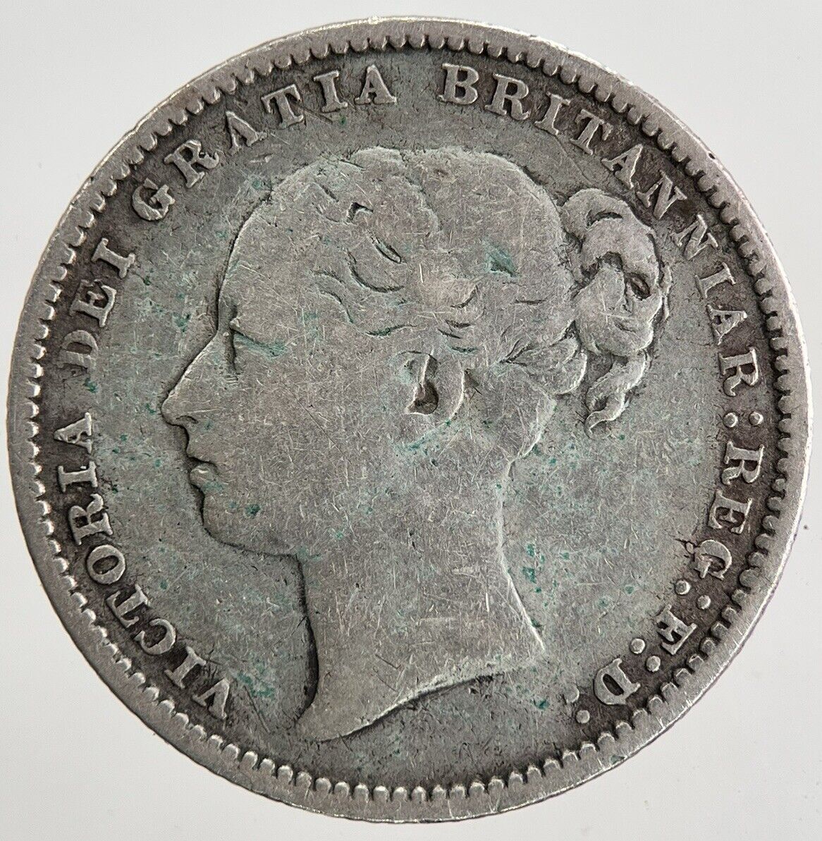 1884 Victoria Shilling Silver Coin | Fine Collectable Grade | a9077