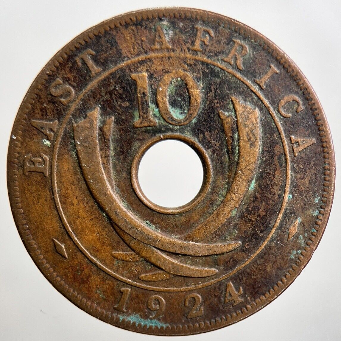 1924 East Africa 10 Cents Coin | Collectable Grade