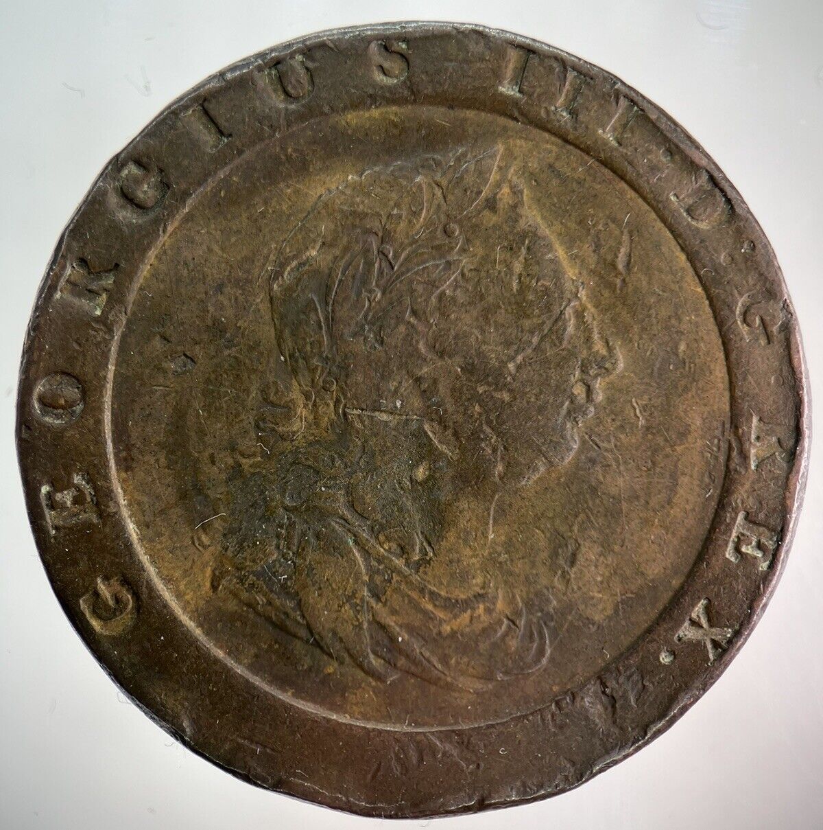 1797 George III 3rd Cartwheel Two-Pence Coin | Fine Collectable Grade