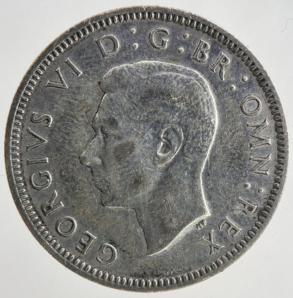 1942 George VI British Shilling Silver Coin | Fine Collectable Grade | a6959