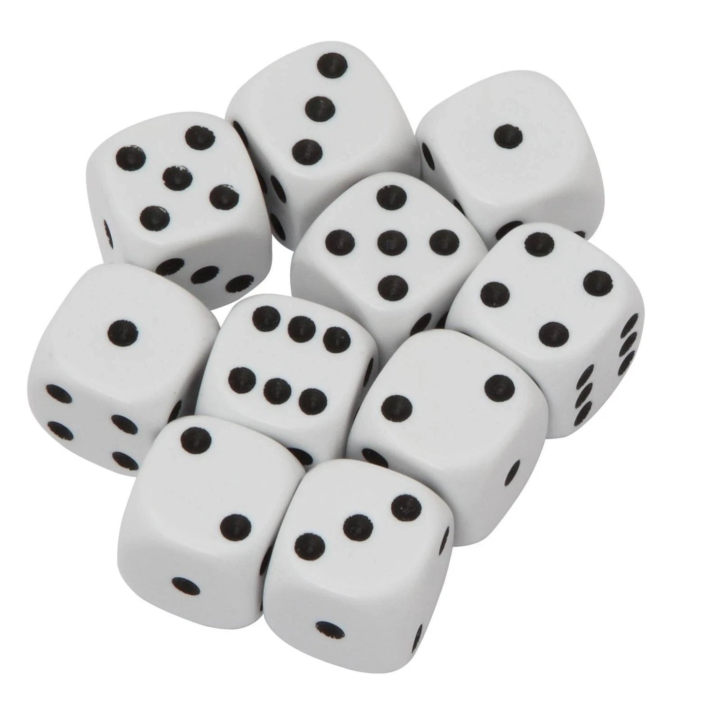 10 x Classic 11mm White Dice Dungeons and Dragons RPG Role Playing Board Game