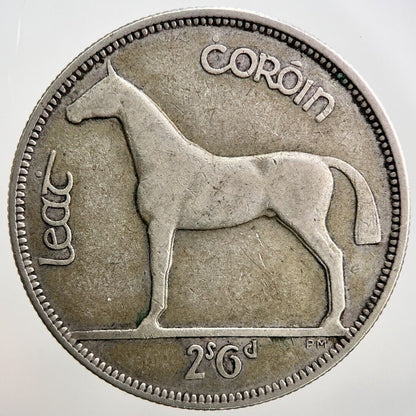 1934 Irish Half-Crown Horse Silver Coin | Fine Collectable Grade | a2755