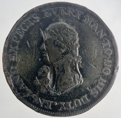 1811 Norfolk Row Sheffield Half-Penny Token Coin | Collectable Grade | a6824