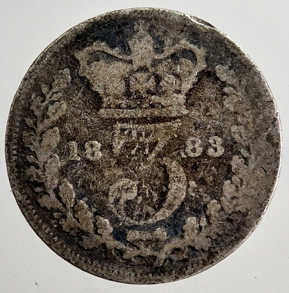 1883 Victoria Threepence Silver Coin | Collectable Grade | a8689