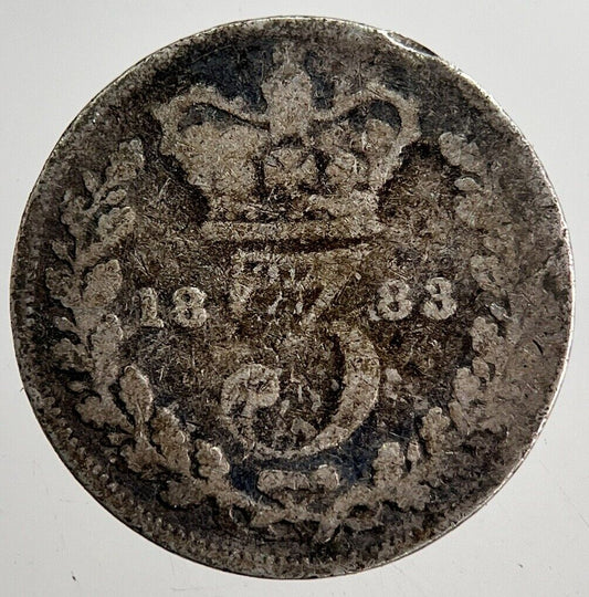 1883 Victoria Threepence Silver Coin | Collectable Grade | a8689
