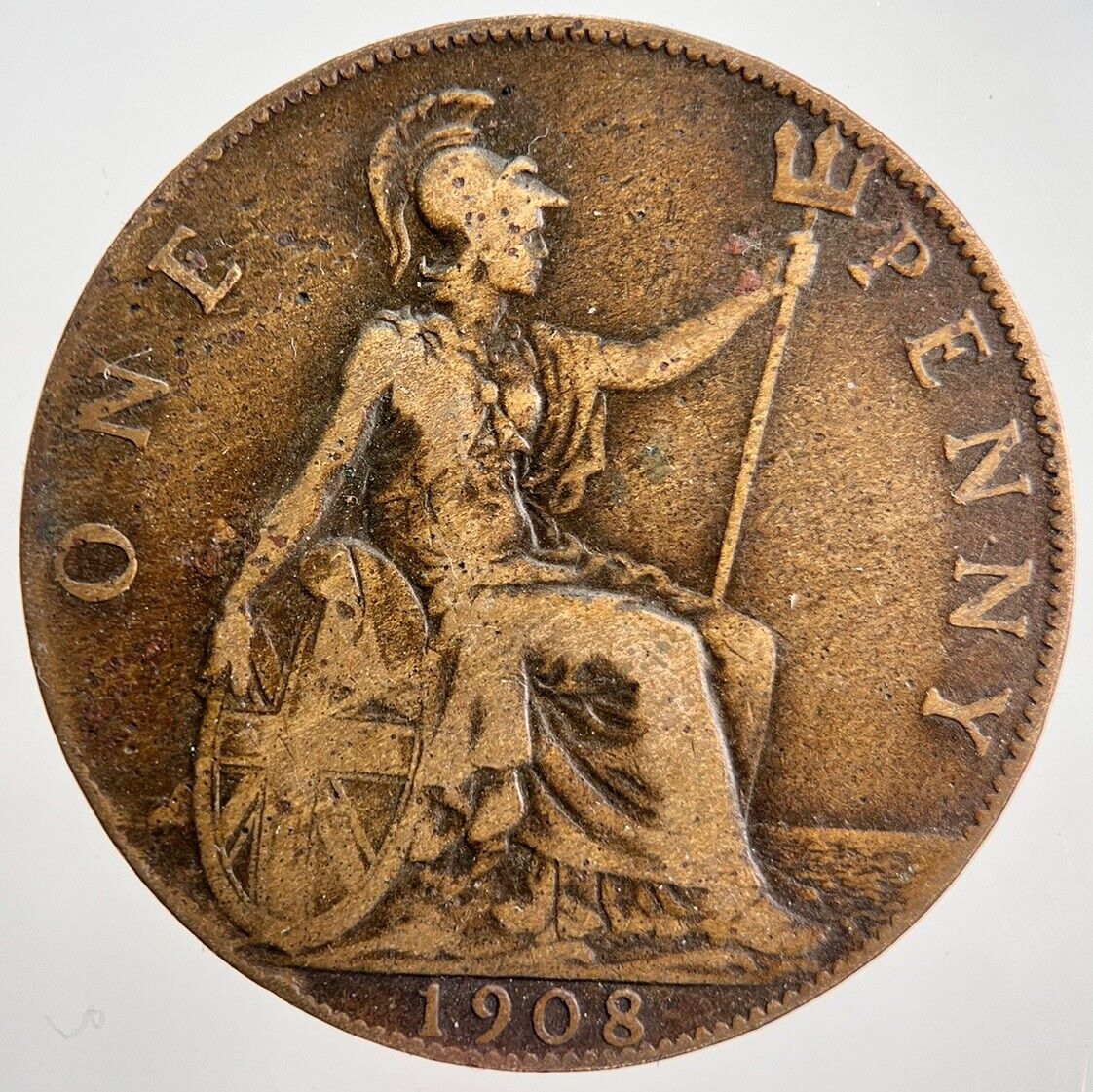 1908 Edward VII One Penny Coin | Collectable Grade | a2270