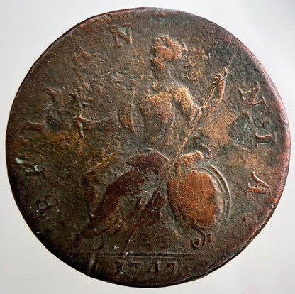1747 George II 2nd Half-Penny Coin | Collectable Grade
