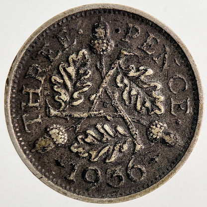 1936 George V Threepence Silver Coin | Fine Collectable Grade | a6934