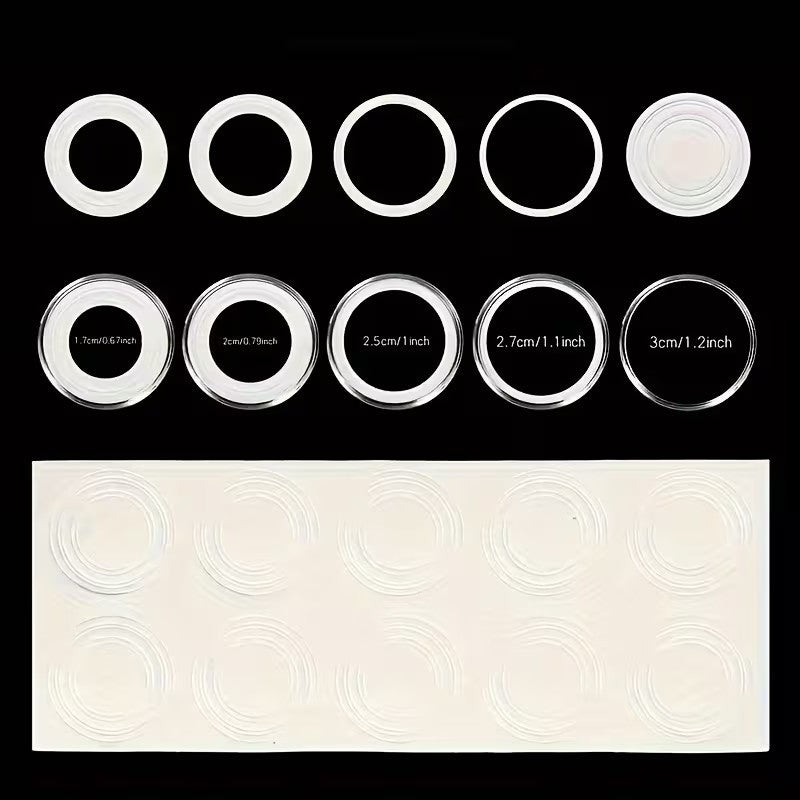10 x 30mm Coin Storage Protective Clear Capsule + White Adjustable Foam Insert
