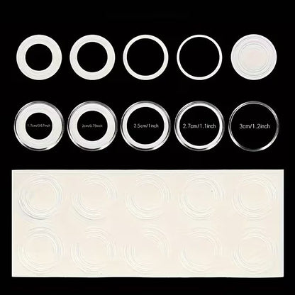 10 x 30mm Coin Storage Protective Clear Capsule + White Adjustable Foam Insert