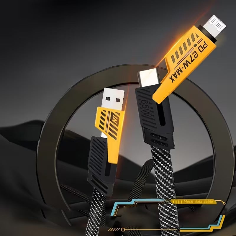 4 in 1 USB Fast Charge Charging Cable Charger Tablet iPhone Lightening Type C