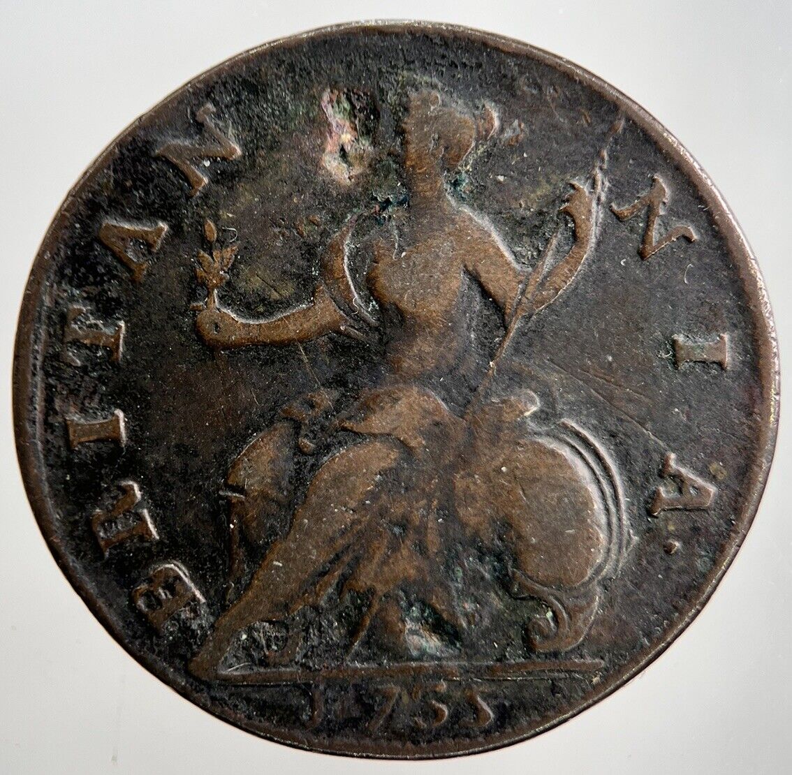 1735 George II 2nd Half-Penny Coin | Collectable Grade | a2247