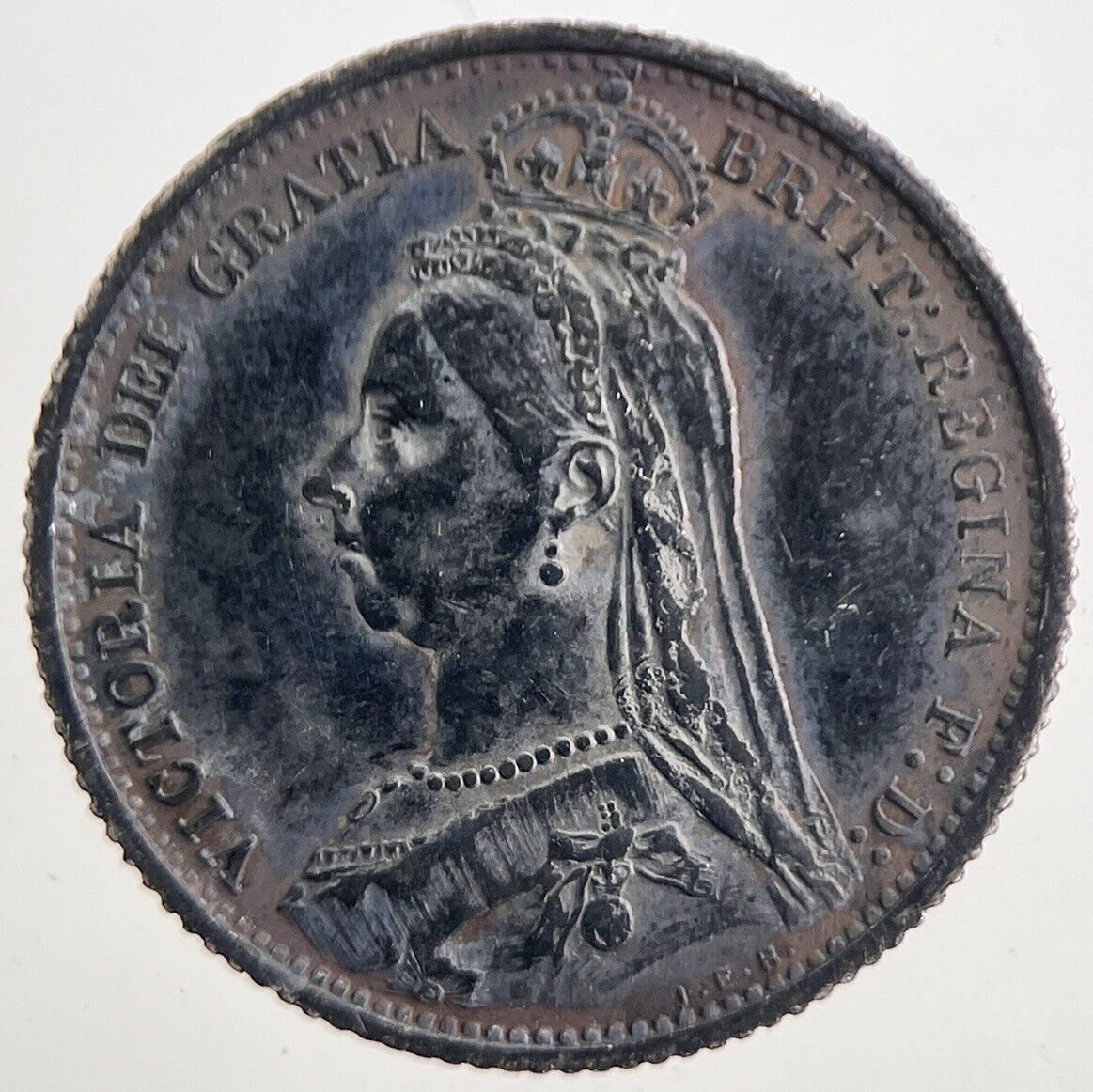 1887 Victoria Sixpence Silver Coin | Very High Grade