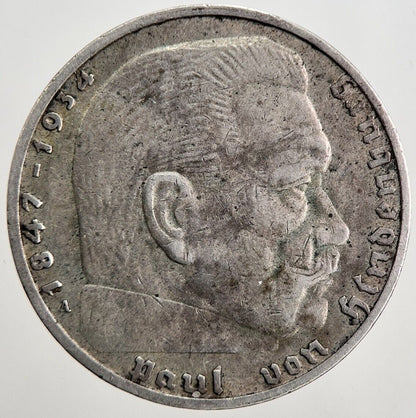 1937-A Germany Nazi 2 Mark Silver Coin | Very High Grade