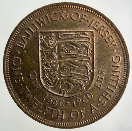 1960 Jersey 1/12 One Twelfth Of A Shilling Coin | Very High Grade
