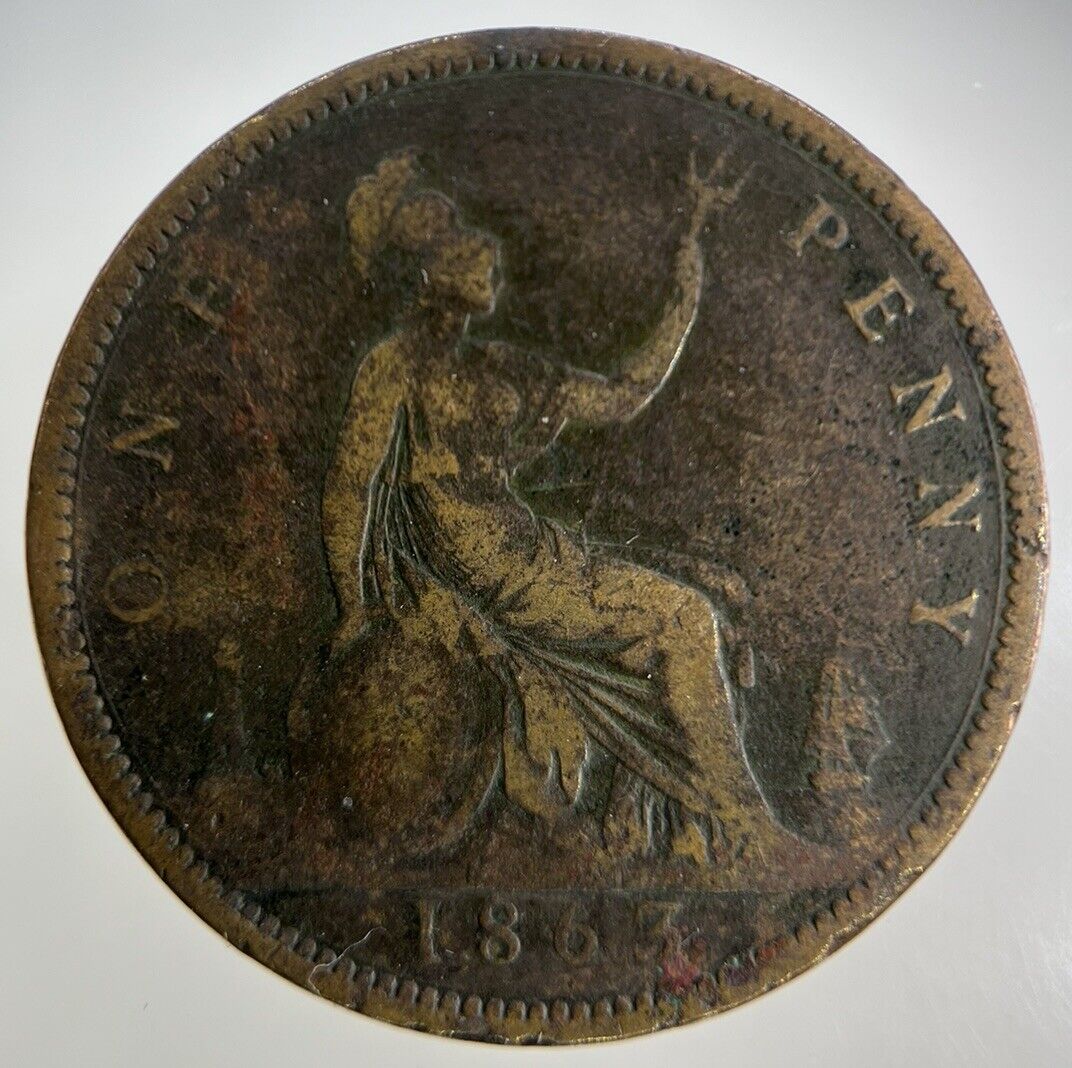 1863 Victoria One Penny Coin | Collectable Grade