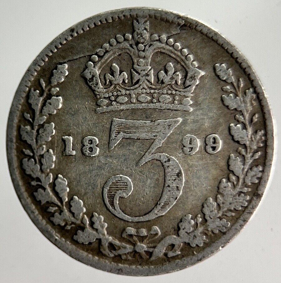 1899 Victoria Threepence Silver Coin | Fine Collectable Grade