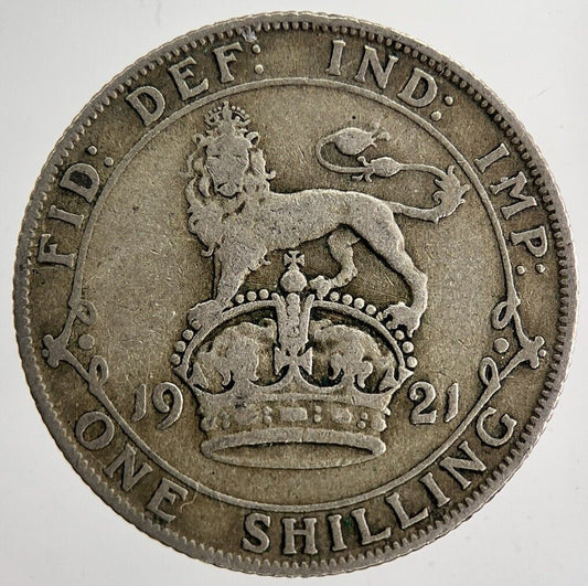 1921 George V Shilling British Silver Coin | Fine Collectable Grade | a6423