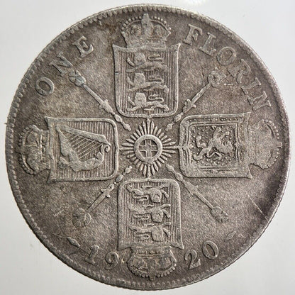 1920 George V Florin British Silver Coin | Collectable Grade | a5400