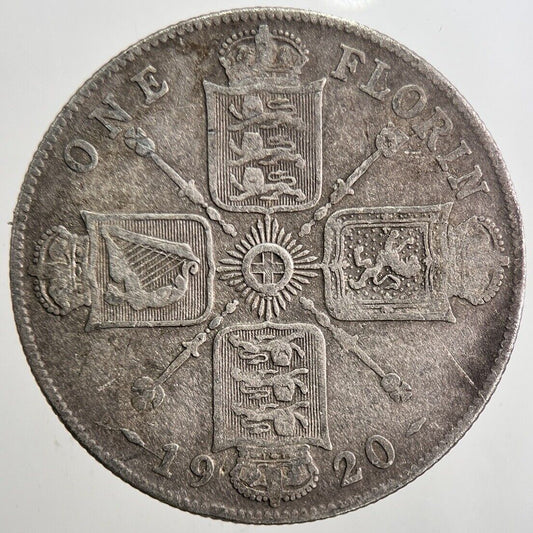1920 George V Florin British Silver Coin | Collectable Grade | a5400