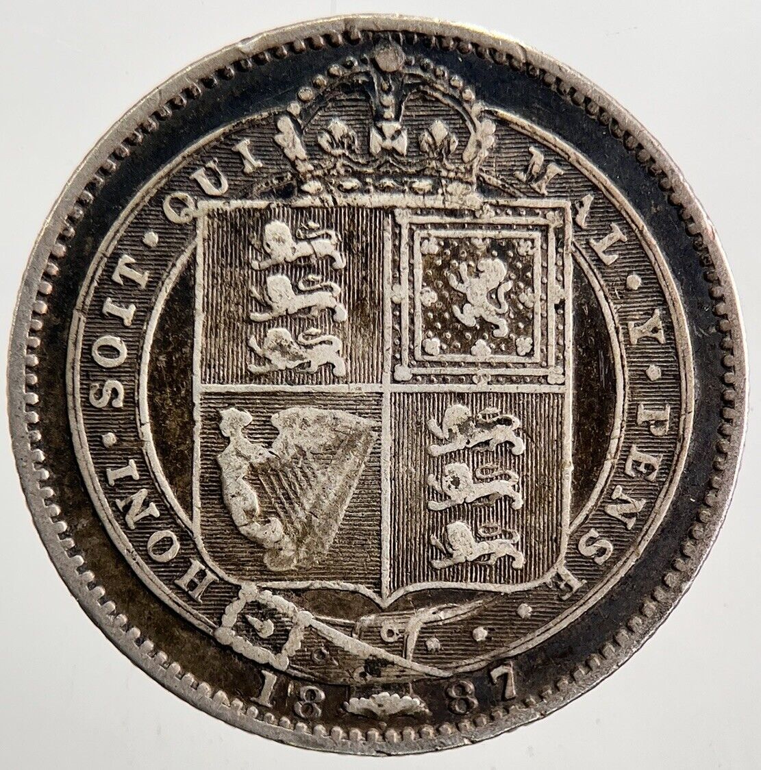 1887 Victoria Shilling Silver Coin | Fine Collectable Grade