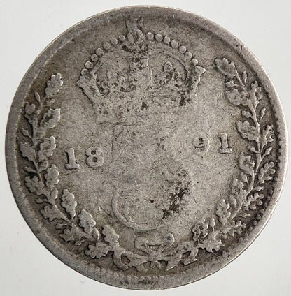 1891 Victoria Threepence Silver Coin | Collectable Grade | a9555