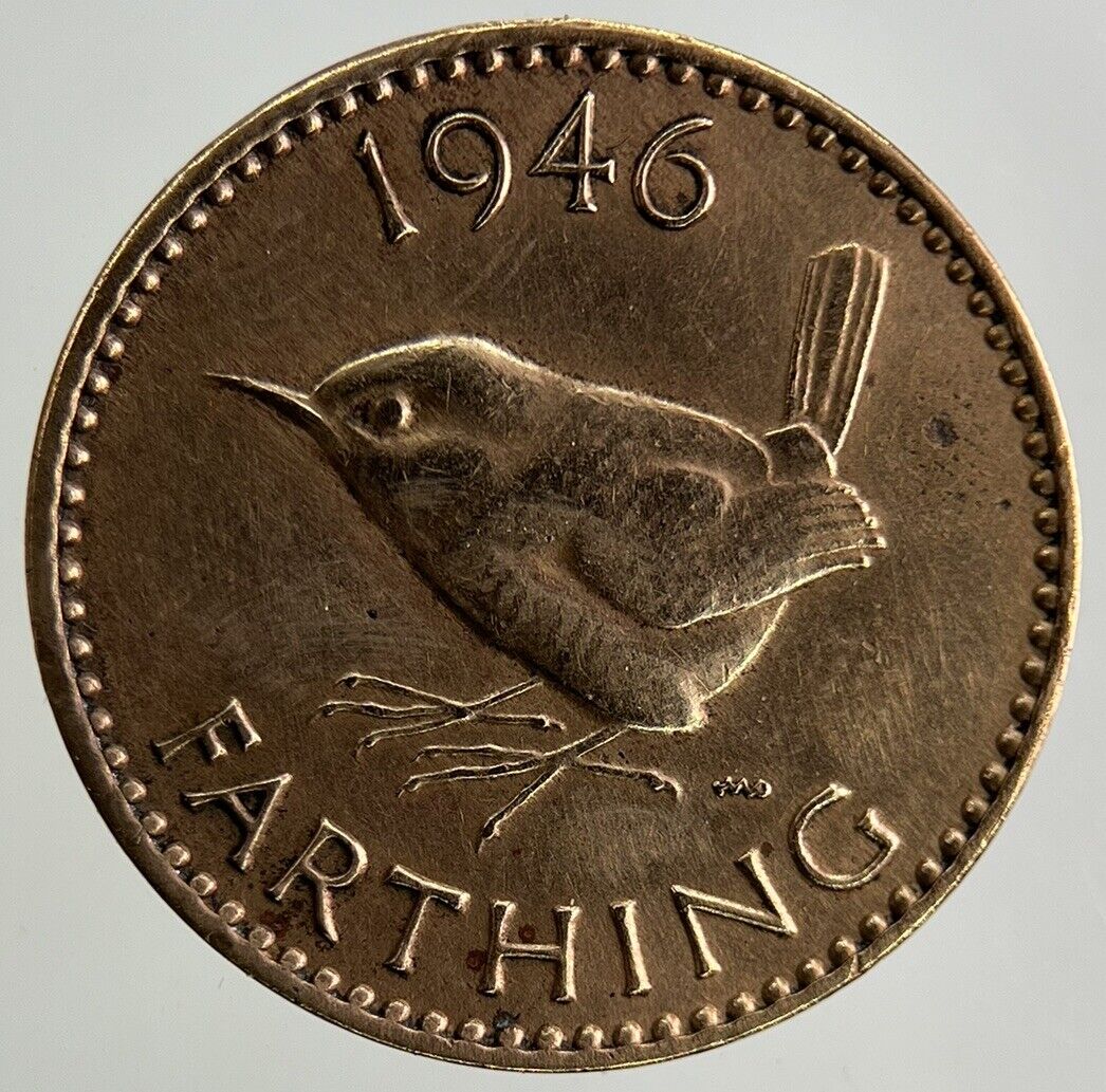 1946 George VI Wren Farthing Coin | Very High Grade