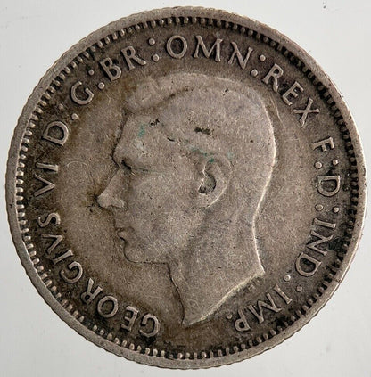 1939-M Australia Sixpence Silver Coin | Fine Collectable Grade | a6441