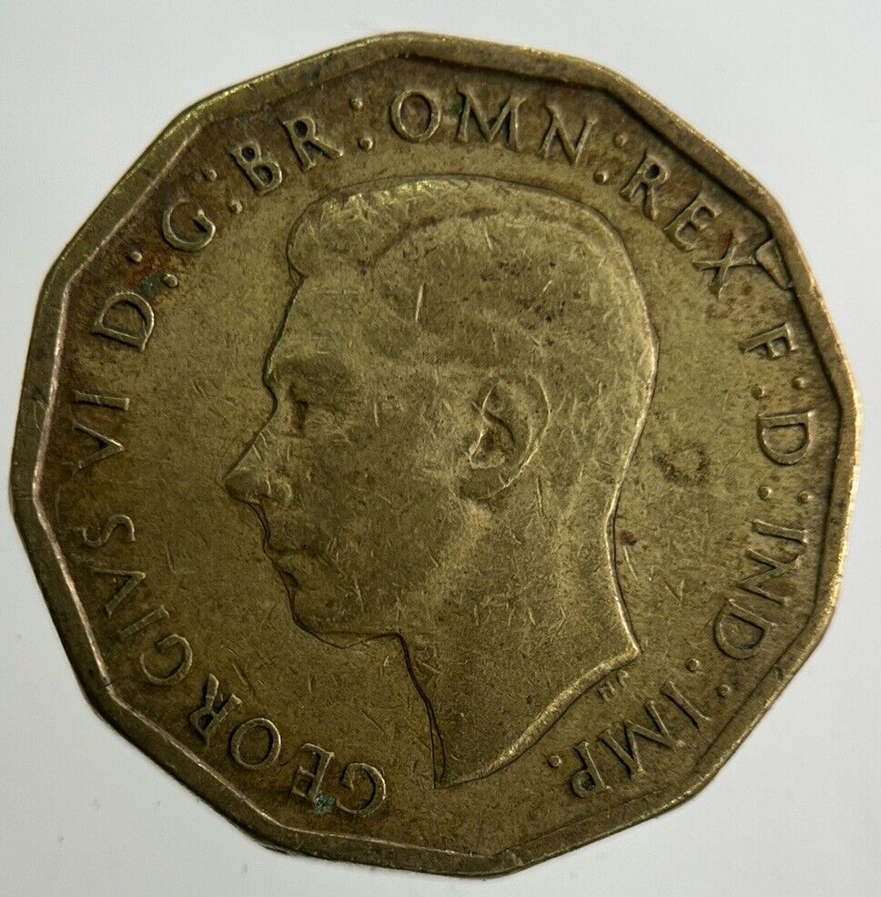 1943 George VI Brass Threepence Coin | Fine Collectable Grade