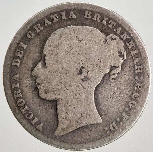 1875 Victoria Shilling Silver Coin | Collectable Grade | a6837