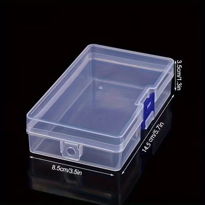 2 x Clear Plastic Coin Dice Craft Box Jewellery Ring Storage Case Container