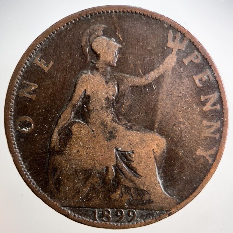 1899 Victoria One Penny Coin | Fair Grade