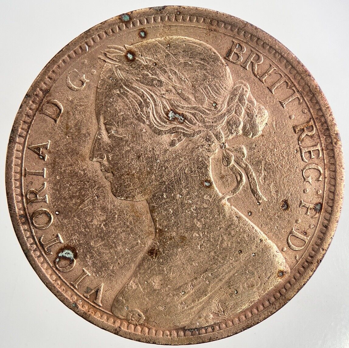 1862 Victoria One Penny Coin | Fine Collectable Grade | a9547
