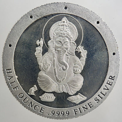 Baird & Co India Hindu Buddha 1/2 Half Oz Silver Coin | Very High Grade